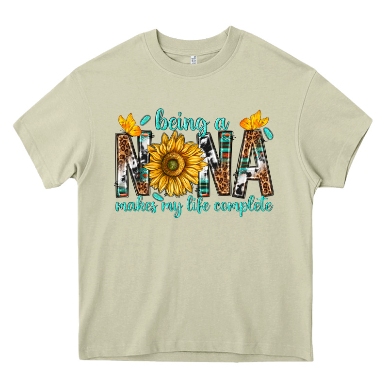 Being A Nana Makes My Life Complete Heavy Core Tee by texasbilliewilder | Teevron