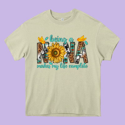 Being A Nana Makes My Life Complete Heavy Core Tee Designed By Texasbilliewilder