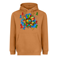 Meerkat autism sunflower ribbon Heavyweight Hoodie - AdoDesignShop