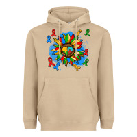 Mushroom autism sunflower ribbon Heavyweight Hoodie - AdoDesignShop