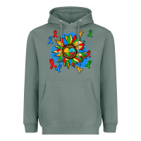 Sage autism sunflower ribbon Heavyweight Hoodie - AdoDesignShop