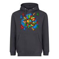 Smoke autism sunflower ribbon Heavyweight Hoodie - AdoDesignShop