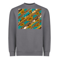 Storm leopard cowhide  leather sunflowers Heavyweight Sweatshirt - Artiststas