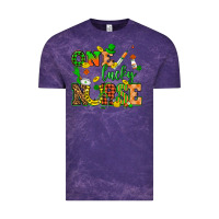 Cloud Purple St. Patricks Day one lucky nurse Vintage Tee - HowdyJamesFarm