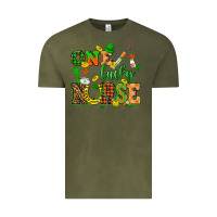 Vintage Olive St. Patricks Day one lucky nurse Vintage Tee - HowdyJamesFarm