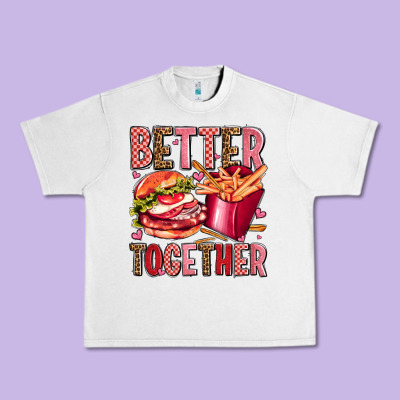 Hamburger Potatoes Better Together Olivia Urban Heavy Tee Designed By Oliviacreatesart