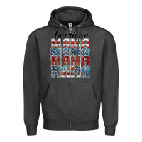 Charcoal Heather american mama Zipper Hoodie - BarkalooDesign