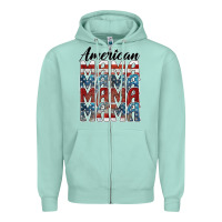 Seafoam american mama Zipper Hoodie - BarkalooDesign