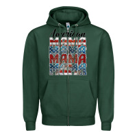 Sports Green american mama Zipper Hoodie - BarkalooDesign