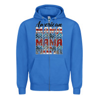 True Royal american mama Zipper Hoodie - BarkalooDesign