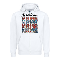 White american mama Zipper Hoodie - BarkalooDesign