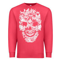 Cardinal Matching Family French Bulldog Dog Skull Costume Halloween Premium Sweatshirt - maiPhamDesign