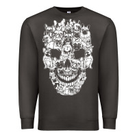 Smoke Matching Family French Bulldog Dog Skull Costume Halloween Premium Sweatshirt - maiPhamDesign