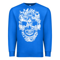 True Royal Matching Family French Bulldog Dog Skull Costume Halloween Premium Sweatshirt - maiPhamDesign