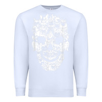 White Matching Family French Bulldog Dog Skull Costume Halloween Premium Sweatshirt - maiPhamDesign