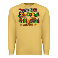 Antique Gold hot cocoa and christmas movies Premium Sweatshirt - AdoDesignShop