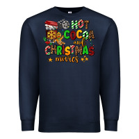 Navy hot cocoa and christmas movies Premium Sweatshirt - AdoDesignShop