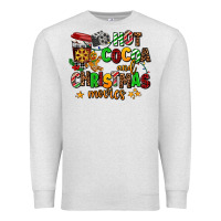 Oatmeal Heather hot cocoa and christmas movies Premium Sweatshirt - AdoDesignShop