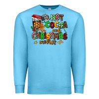Ocean Blue hot cocoa and christmas movies Premium Sweatshirt - AdoDesignShop