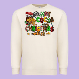 Hot Cocoa And Christmas Movies Premium Sweatshirt Designed By Adodesignshop