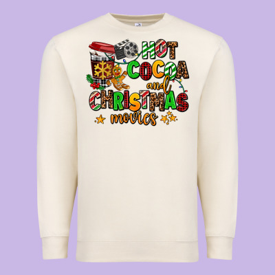 Hot Cocoa And Christmas Movies Premium Sweatshirt Designed By Adodesignshop