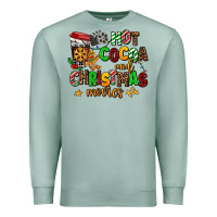 Seafoam hot cocoa and christmas movies Premium Sweatshirt - AdoDesignShop