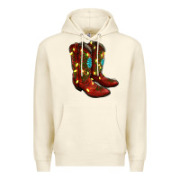 Sandshell Western Christmas Boots Premium Hoodie - RanaPortraitStore