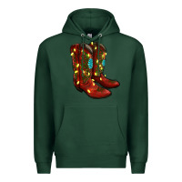 Sports Green Western Christmas Boots Premium Hoodie - RanaPortraitStore
