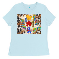 Love Puzzle Ribbon Ladies Tee | Teevron