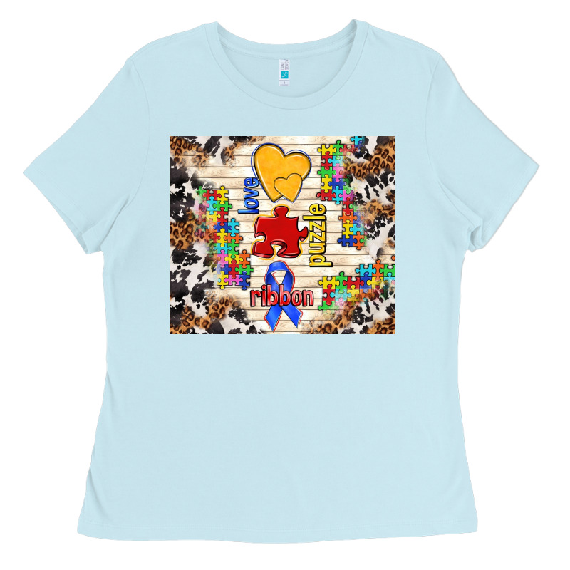 Love Puzzle Ribbon Ladies Tee by TumblerDesignByShophia | Teevron
