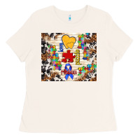 Bone love puzzle ribbon Ladies Tee - TumblerDesignByShophia