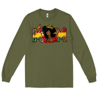 Army Green Juneteenth mom Long Sleeve Tee - FaDigitalArtStudio