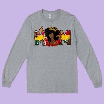 Juneteenth Mom Long Sleeve Tee Designed By Fadigitalartstudio