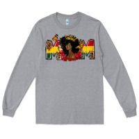 Heather Grey Juneteenth mom Long Sleeve Tee - FaDigitalArtStudio