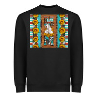 Black goat family mom sunflowers serape leopard cowhide tumbler Heavyweight Sweatshirt - Artiststas