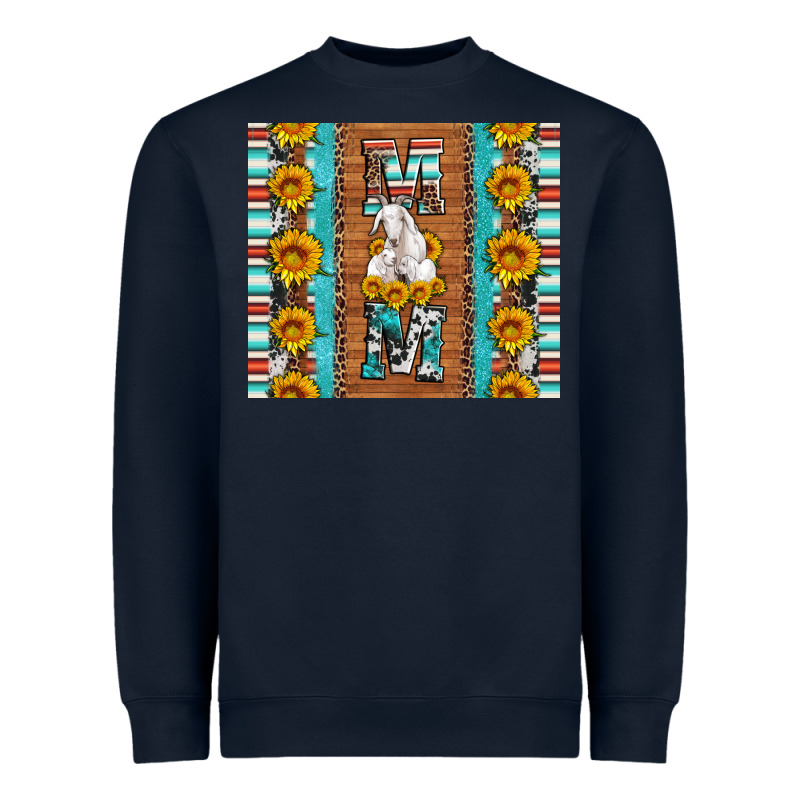 Goat Family Mom Sunflowers Serape Leopard Cowhide Tumbler Heavyweight Sweatshirt by Artiststas | Teevron