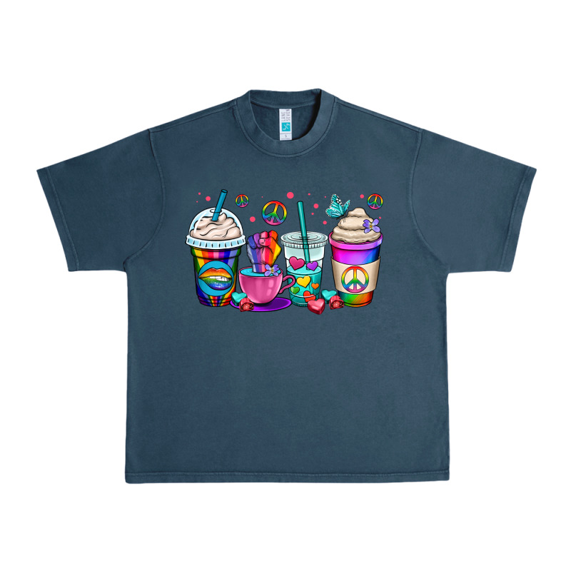 Pride Lgbtq Coffee Cups Urban Heavy Tee by OliviaCreatesArt | Teevron