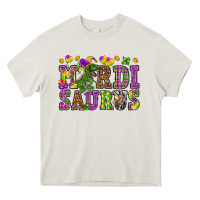 Cream Mardi saurus Heavy Core Tee - NancyCooperArtShop