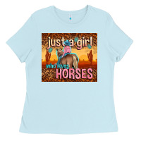 Just A Girl Who Loves Horses Ladies Tee | Teevron