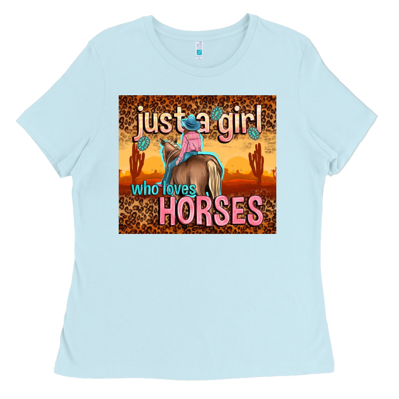 Just A Girl Who Loves Horses Ladies Tee by TumblerDesignByShophia | Teevron