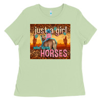 Matcha just a girl who loves horses Ladies Tee - TumblerDesignByShophia