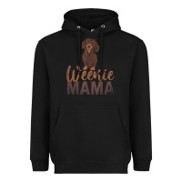 Black Dog Lover Women Gift Weenie Mama Pet Mom Wiener Dachshund Heavyweight Hoodie - maiPhamDesign