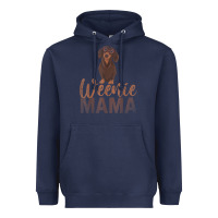 Navy Dog Lover Women Gift Weenie Mama Pet Mom Wiener Dachshund Heavyweight Hoodie - maiPhamDesign