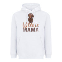 White Dog Lover Women Gift Weenie Mama Pet Mom Wiener Dachshund Heavyweight Hoodie - maiPhamDesign