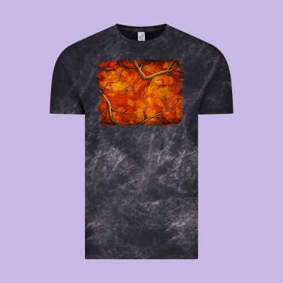Orange Hunter Camouflage Pattern Brushstroke Vintage Tee Designed By Jasminsmagicworld