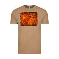 Vintage Coffee orange hunter camouflage pattern brushstroke Vintage Tee - Jasminsmagicworld