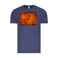 Vintage Denim orange hunter camouflage pattern brushstroke Vintage Tee - Jasminsmagicworld