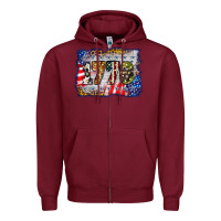 Burgundy 1776 4th of july background Zipper Hoodie - BarkalooDesign