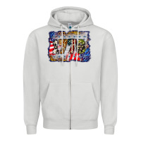 Dove Grey 1776 4th of july background Zipper Hoodie - BarkalooDesign