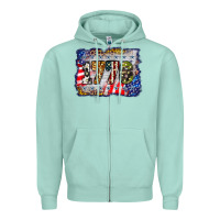 Seafoam 1776 4th of july background Zipper Hoodie - BarkalooDesign
